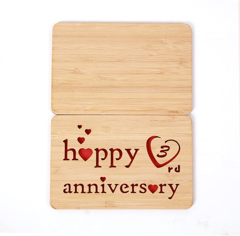 Wooden Anniversary Card (3rd)